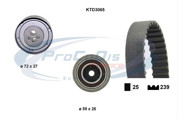 PROCODIS FRANCE paskirstymo diržo komplektas KTD3065